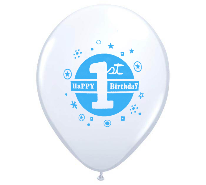 Happy 1st Birthday Helium Latex Balloon Singapore